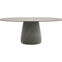 Qeeboo - Cobble Table Top 190 cm Gress Stoneware - Grey Mix - Qeeboo Table by Elisa Giovannoni - Furnishing - Home - Avvenice
