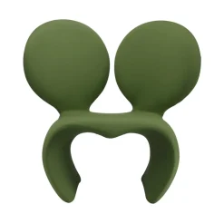 Qeeboo - Don’t F**K With The Mouse Armchair (Fabric) - Dark Green - Qeeboo Armchair by Ron Arad - Furnishing - Home - Avvenice