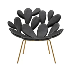 Qeeboo - Filicudi Armchair - Black Brass - Qeeboo Armchair by Marcantonio - Furnishing - Home - Avvenice