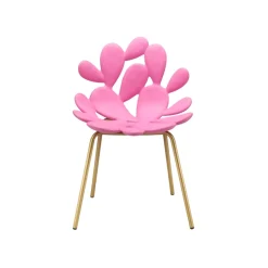 Qeeboo - Filicudi Chair - Set of 2 Pieces - Bright Pink Brass - Qeeboo Chair by Marcantonio - Furnishing - Home - Avvenice