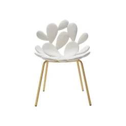 Qeeboo - Filicudi Chair - Set of 2 Pieces - White Brass - Qeeboo Chair by Stefano Giovannoni - Furnishing - Home - Avvenice