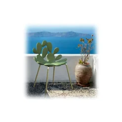 Qeeboo - Filicudi Chair - Set of 2 Pieces - White Brass - Qeeboo Chair by Stefano Giovannoni - Furnishing - Home - Avvenice