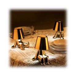 Qeeboo - Golden Brothers Bob - Gold - Qeeboo Chandelier by Stefano Giovannoni - Lighting - Home - Avvenice