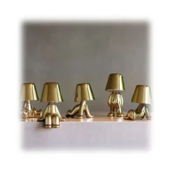 Qeeboo - Golden Brothers Joe - Gold - Qeeboo Chandelier by Stefano Giovannoni - Lighting - Home - Avvenice