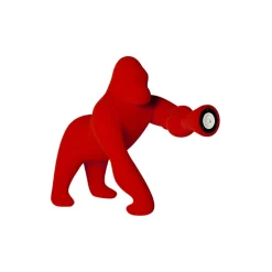 Qeeboo - Kong XS Velvet Finish - Red - Qeeboo Free Standing Lamp by Stefano Giovannoni - Lighting - Home - Avvenice