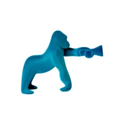 Qeeboo - Kong XS Velvet Finish - Light Blue - Qeeboo Free Standing Lamp by Stefano Giovannoni - Lighting - Home - Avvenice