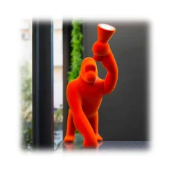 Qeeboo - Kong XS Velvet Finish - Violet - Qeeboo Free Standing Lamp by Stefano Giovannoni - Lighting - Home - Avvenice