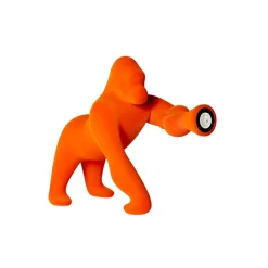 Qeeboo - Kong XS Velvet Finish - Orange - Qeeboo Free Standing Lamp by Stefano Giovannoni - Lighting - Home - Avvenice