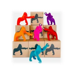 Qeeboo - Kong XS Velvet Finish - Orange - Qeeboo Free Standing Lamp by Stefano Giovannoni - Lighting - Home - Avvenice