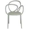 Qeeboo - Loop Chair with Cushion Set of 2 Pieces - Greyish Green - Qeeboo Chair by Front - Furnishing - Home - Avvenice