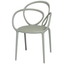 Qeeboo - Loop Chair with Cushion Set of 2 Pieces - Greyish Green - Qeeboo Chair by Front - Furnishing - Home - Avvenice
