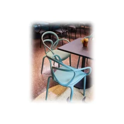 Qeeboo - Loop Chair with Cushion Set of 2 Pieces - Greyish Green - Qeeboo Chair by Front - Furnishing - Home - Avvenice