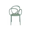 Qeeboo - Loop Chair with Cushion Set of 2 Pieces - Sage Green - Qeeboo Chair by Front - Furnishing - Home - Avvenice