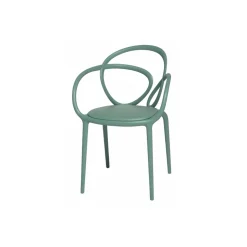 Qeeboo - Loop Chair with Cushion Set of 2 Pieces - Sage Green - Qeeboo Chair by Front - Furnishing - Home - Avvenice