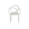 Qeeboo - Loop Chair with Cushion Set of 2 Pieces - White - Qeeboo Chair by Front - Furnishing - Home - Avvenice