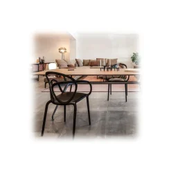 Qeeboo - Loop Chair with Cushion Set of 2 Pieces - Black - Qeeboo Chair by Front - Furnishing - Home - Avvenice