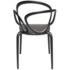 Qeeboo - Loop Chair Without Cushion - Set of 2 Pieces - Black - Qeeboo Chair by Front - Furnishing - Home - Avvenice