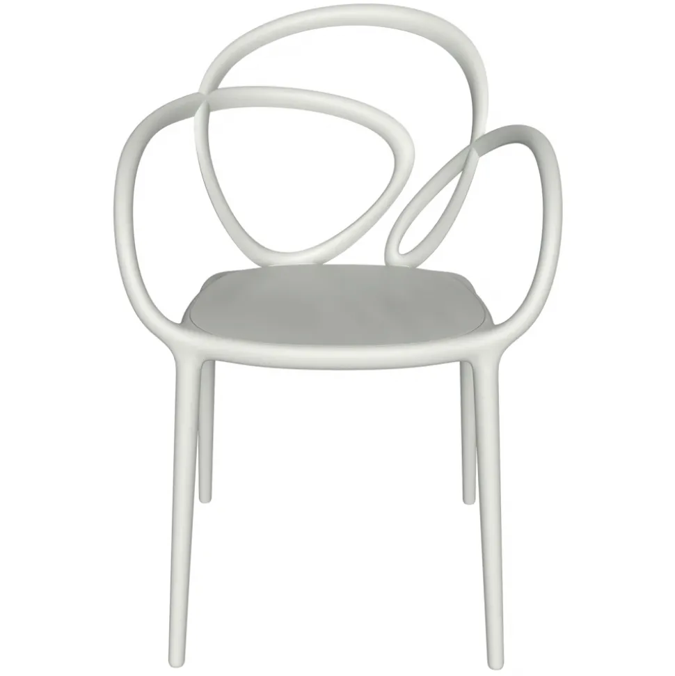 Qeeboo - Loop Chair Without Cushion - Set of 2 Pieces - White - Qeeboo Chair by Front - Furnishing - Home - Avvenice