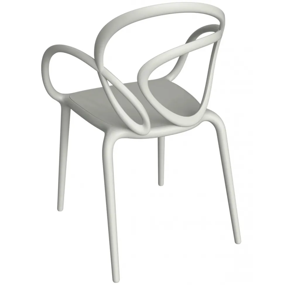 Qeeboo - Loop Chair Without Cushion - Set of 2 Pieces - White - Qeeboo Chair by Front - Furnishing - Home - Avvenice