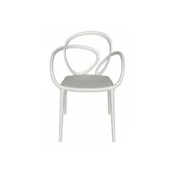 Qeeboo - Loop Chair Without Cushion Set of 2 Pieces - White - Qeeboo Chair by Front - Furnishing - Home - Avvenice