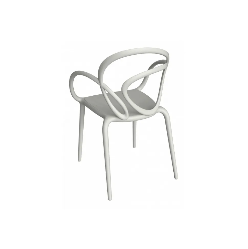 Qeeboo - Loop Chair Without Cushion Set of 2 Pieces - White - Qeeboo Chair by Front - Furnishing - Home - Avvenice