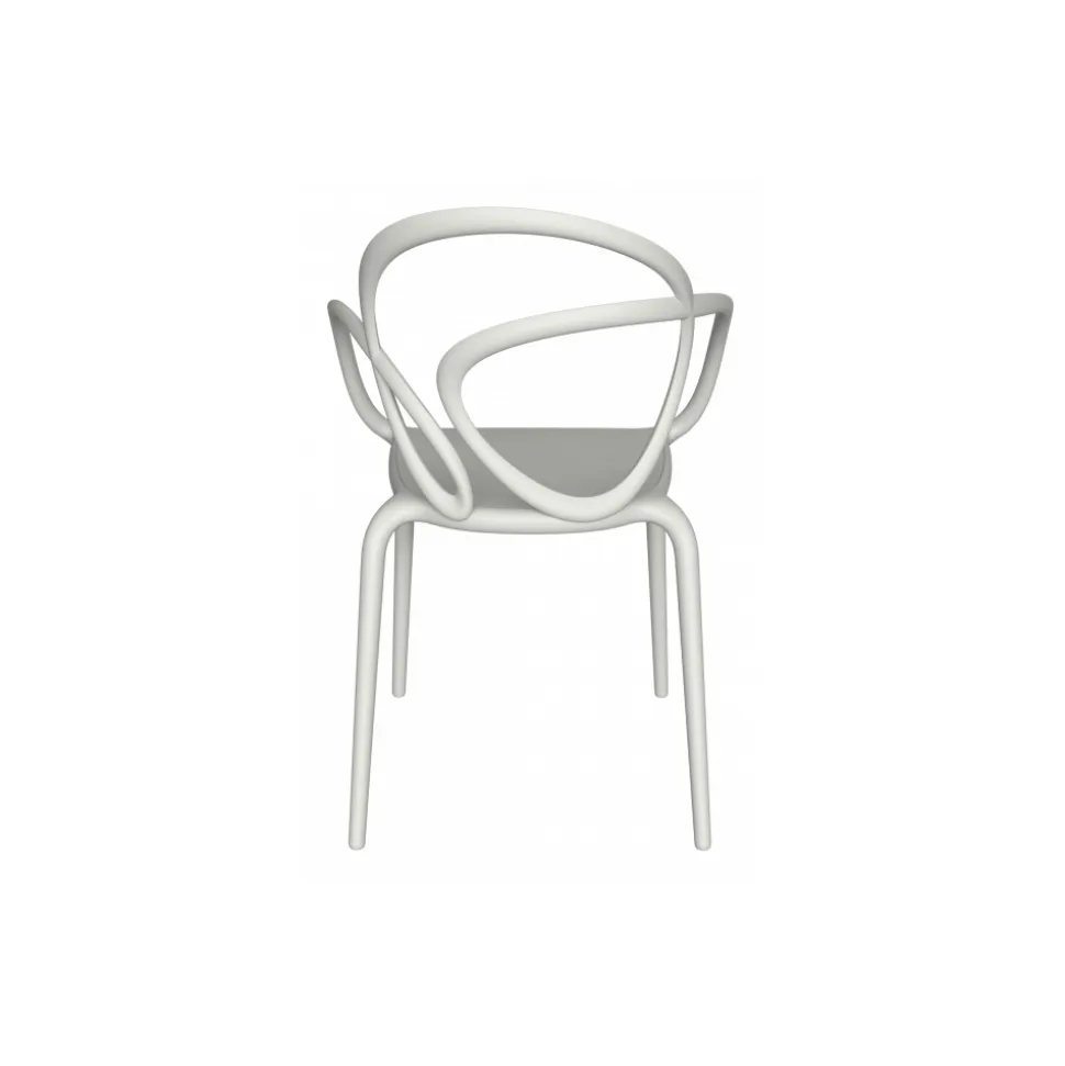 Qeeboo - Loop Chair Without Cushion Set of 2 Pieces - White - Qeeboo Chair by Front - Furnishing - Home - Avvenice