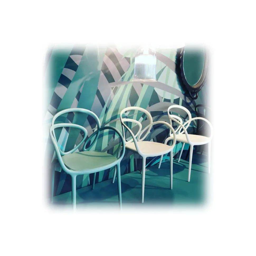 Qeeboo - Loop Chair Without Cushion Set of 2 Pieces - White - Qeeboo Chair by Front - Furnishing - Home - Avvenice