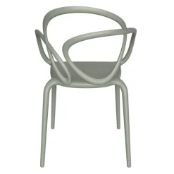 Qeeboo - Loop Chair Without Cushion Set of 2 Pieces - Greyish Green - Qeeboo Chair by Front - Furnishing - Home - Avvenice