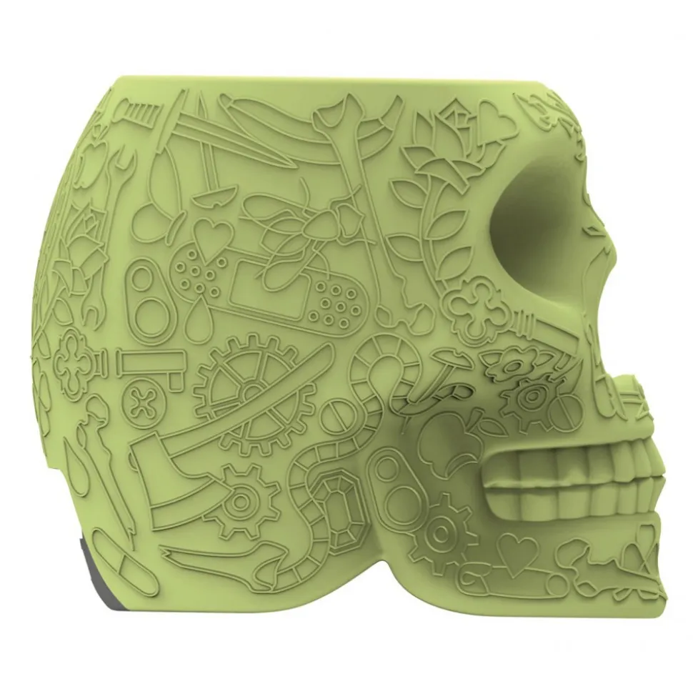 Qeeboo - Mexico Skull - Green - High Capacity Portable Power Bank USB Charger - qeeboo Mini - Portable Batteries - 2600 mAh - Avvenice