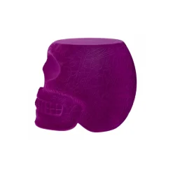 Qeeboo - Mexico Stool and Sidetable Velvet Finish - Violet - Qeeboo Chair by Studio Job - Furniture - Home - Avvenice