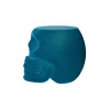 Qeeboo - Mexico Stool and Sidetable Velvet Finish - Light Blue - Qeeboo Chair by Studio Job - Furniture - Home - Avvenice