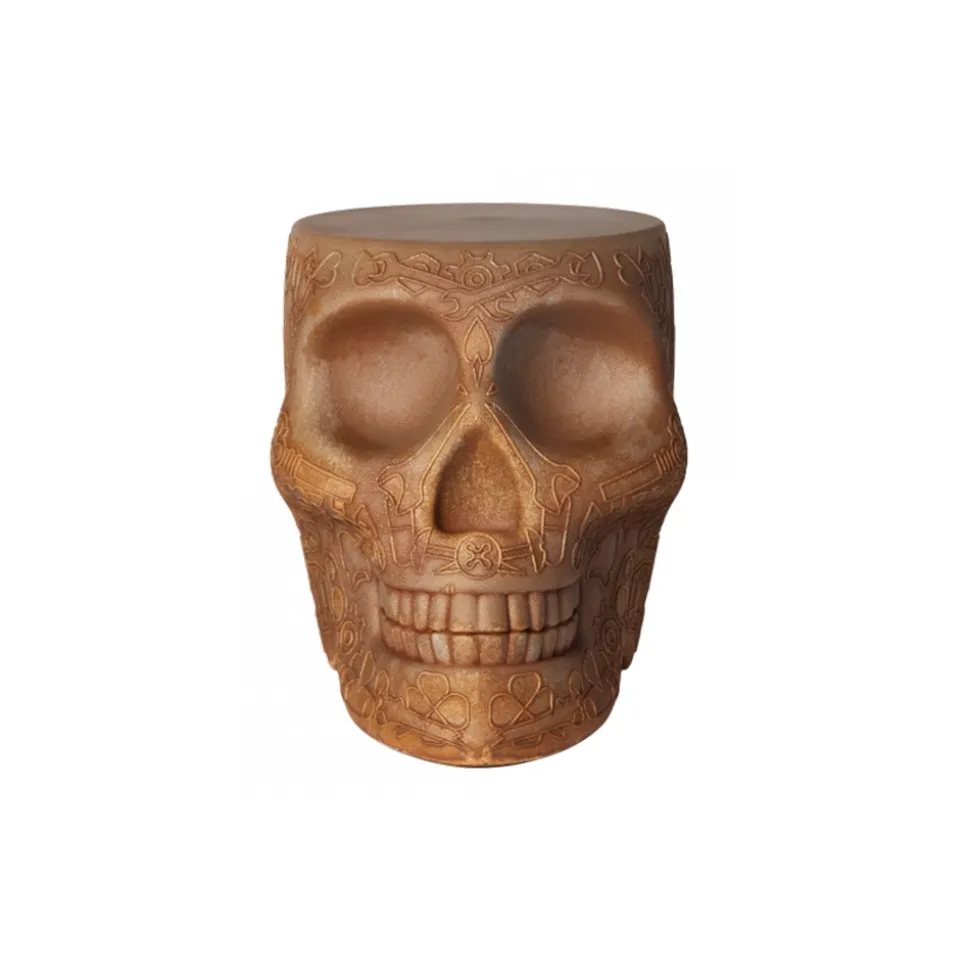 Qeeboo - Mexico Stool and Sidetable Rusty Edition - Rusty - Qeeboo Chair by Studio Job - Furnishing - Home - Avvenice