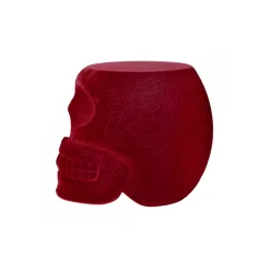 Qeeboo - Mexico Stool and Sidetable Velvet Finish - Red - Qeeboo Chair by Studio Job - Furniture - Home - Avvenice