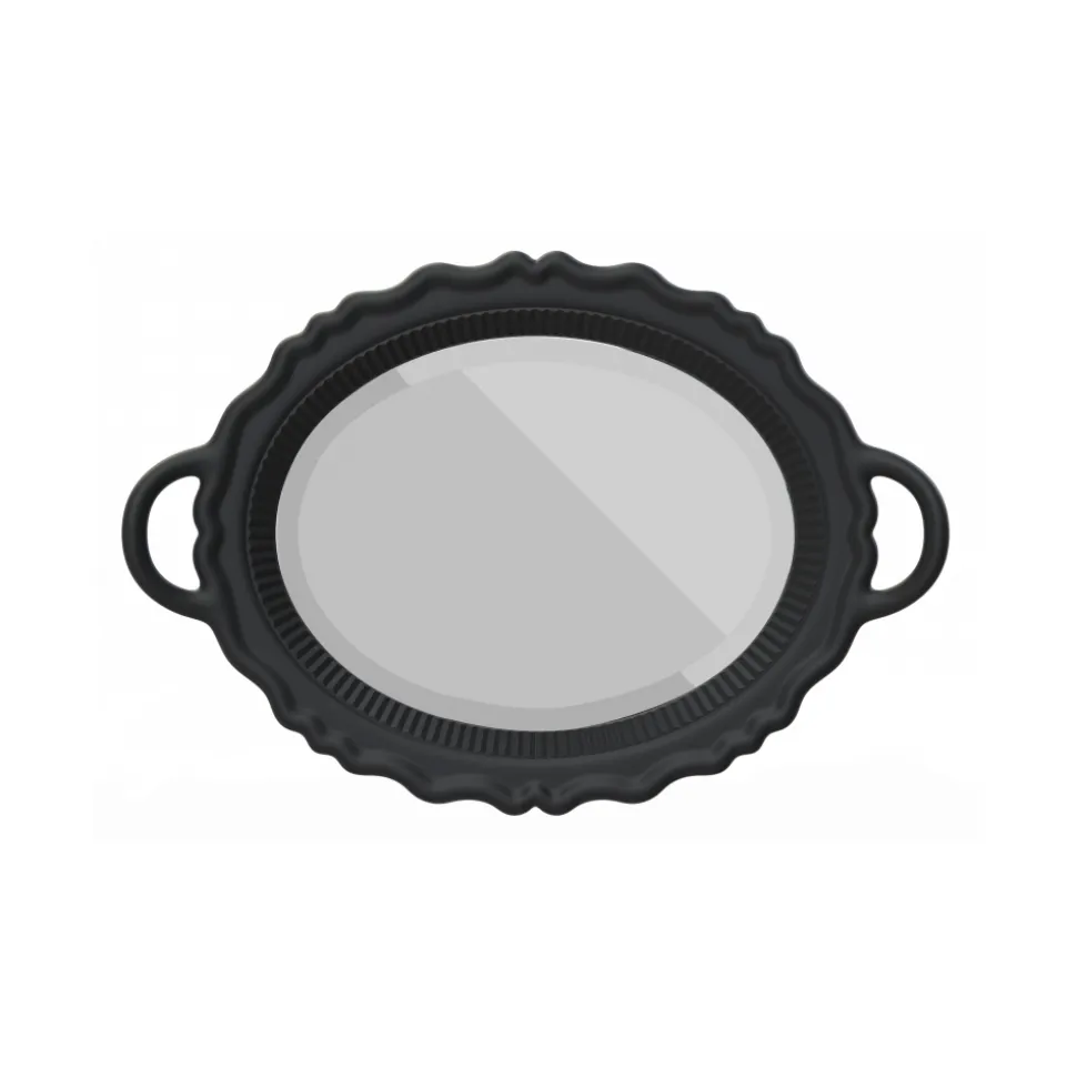 Qeeboo - Plateau Miroir - Black - Qeeboo Mirror by Studio Job - Furnishing - Home - Avvenice