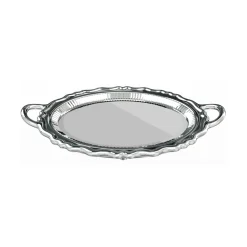 Qeeboo - Plateau Miroir Metal Finish - Silver - Qeeboo Mirror by Studio Job - Furnishing - Home - Avvenice