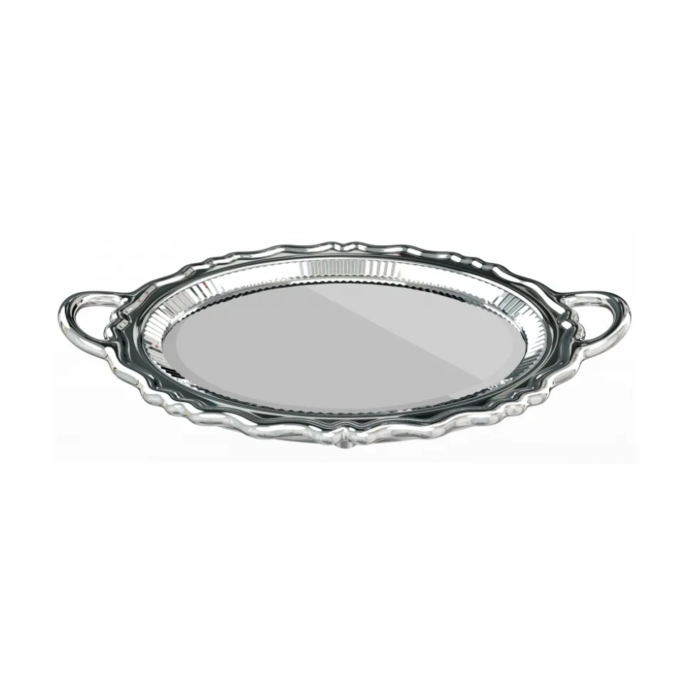 Qeeboo - Plateau Miroir Metal Finish - Silver - Qeeboo Mirror by Studio Job - Furnishing - Home - Avvenice