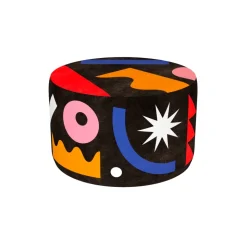 Qeeboo - Pouf Oggian Landscape Black M - Qeeboo Pouf by Marco Oggian - Furnishing - Home - Avvenice