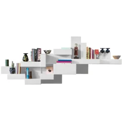 Qeeboo - Primitive Bookshelf - White - Qeeboo Bookshelf by Studio Nucleo - Furnishing - Home - Avvenice