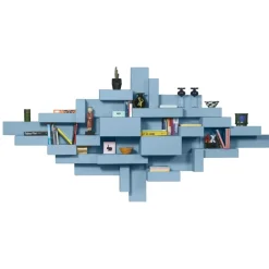 Qeeboo - Primitive Bookshelf - Blue Avio - Qeeboo Bookshelf by Studio Nucleo - Furnishing - Home - Avvenice