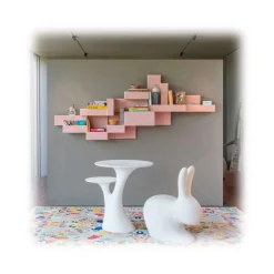 Qeeboo - Primitive Bookshelf - Blue Avio - Qeeboo Bookshelf by Studio Nucleo - Furnishing - Home - Avvenice