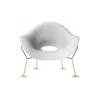 Qeeboo - Pupa Armchair Brass Base Indoor - White - Qeeboo Chair by Andrea Branzi - Furnishing - Home - Avvenice