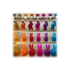 Qeeboo - Rabbit Chair Baby Velvet Finish - Turquoise - Qeeboo Chair by Stefano Giovannoni - Furniture - Home - Avvenice