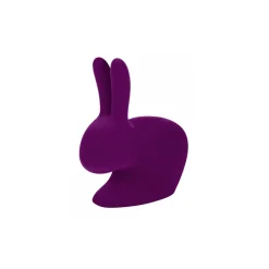 Qeeboo - Rabbit Chair Baby Velvet Finish - Purple - Qeeboo Chair by Stefano Giovannoni - Furniture - Home - Avvenice