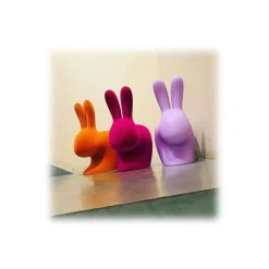 Qeeboo - Rabbit Chair Velvet Finish - Fuxia - Qeeboo Chair by Stefano Giovannoni - Furniture - Home - Avvenice
