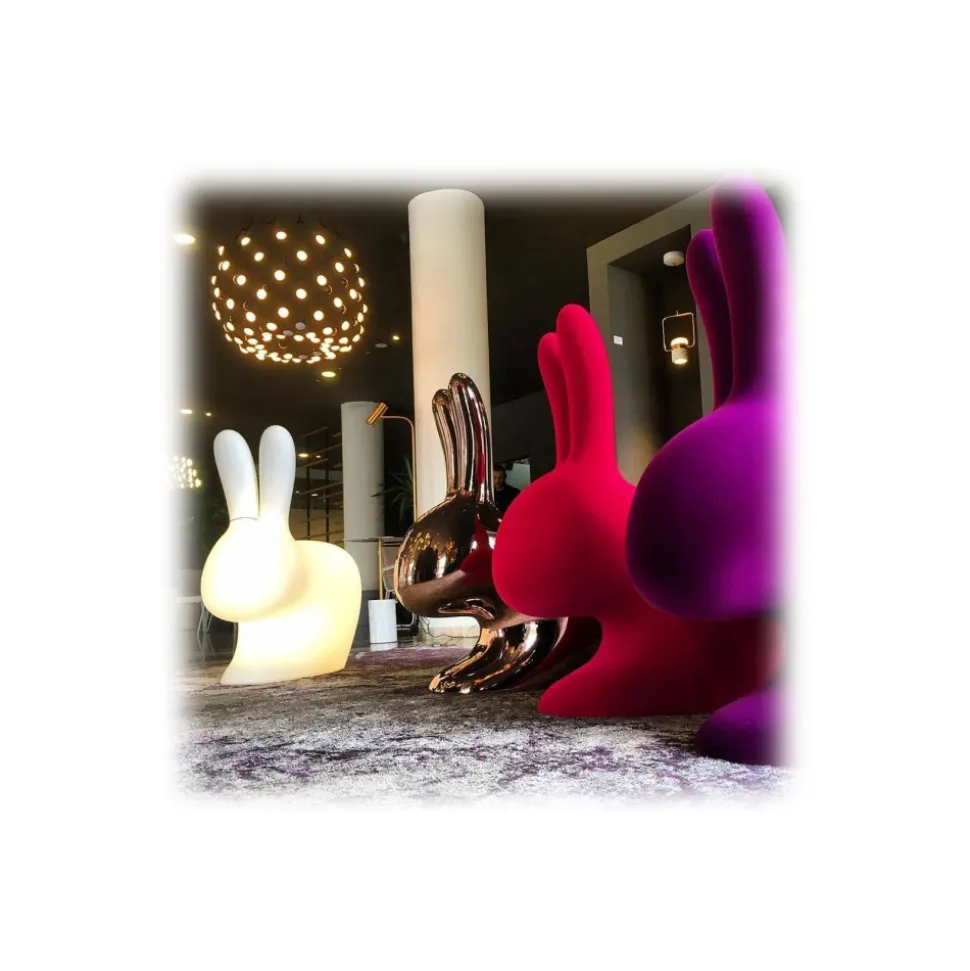 Qeeboo - Rabbit Chair Velvet Finish - Purple - Qeeboo Chair by Stefano Giovannoni - Furniture - Home - Avvenice