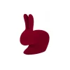 Qeeboo - Rabbit XS Bookend Velvet Finish - Red - Qeeboo by Stefano Giovannoni - Furniture - Home - Avvenice