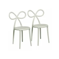 Qeeboo - Ribbon Chair Set of 2 Pieces - White - Qeeboo Chair by Nika Zupanc - Furnishing - Home - Avvenice