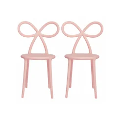Qeeboo - Ribbon Chair Set of 2 Pieces - Pink - Qeeboo Chair by Nika Zupanc - Furnishing - Home - Avvenice