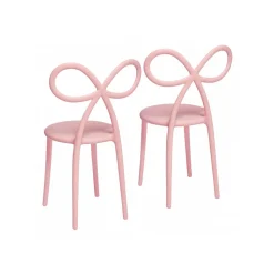 Qeeboo - Ribbon Chair Set of 2 Pieces - Pink - Qeeboo Chair by Nika Zupanc - Furnishing - Home - Avvenice