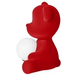 Qeeboo - Teddy Girl Rechargeable Lamp Velvet Finish - Red - Standing Lamp by Stefano Giovannoni - Lighting - Home - Avvenice